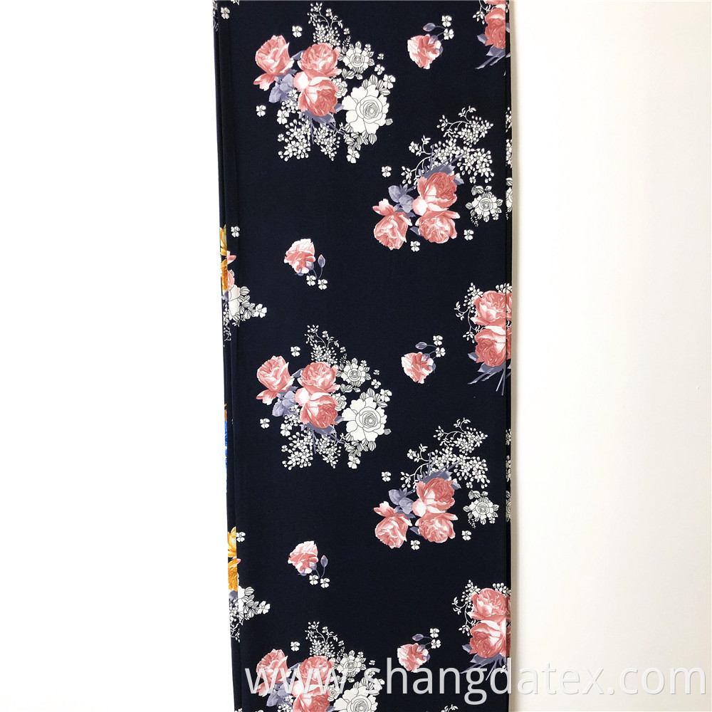 Navy Background Rayon 45s Normal Printed
